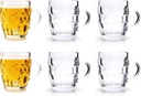 6 Pack Dmple beer mugs, Glasses with Handle, 17 Ounce Glass Steins, Classic Beer Mug glasses Set