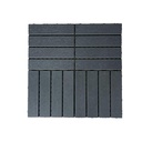 44 Pack Interlocking Deck Tiles, 12"x12"x0.8" Plastic Patio Flooring Outdoor Waterproof, All Weather Use for Balcony Porch Backyard Poolside（Dark Grey,Stripe）