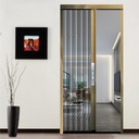 Retractable Fold Front Screen Door Net, 80 96 inch Tall Accordion Folding Screens Doors Gate for Room Divider, Outdoor Interior Multifold Sliding Temporary Door(Style-H,32x80in(81.3x203.2cm))