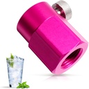 CGA320 CO2 Quick Adapter, Quick Connect Pink CO2 Refill Adapter for Soda Maker CO2 Cylinder Compatible with Screw in CO2 Canister Sparkling Water Terra Art Duo Gaia E-Terra CRUSTAL 3.0