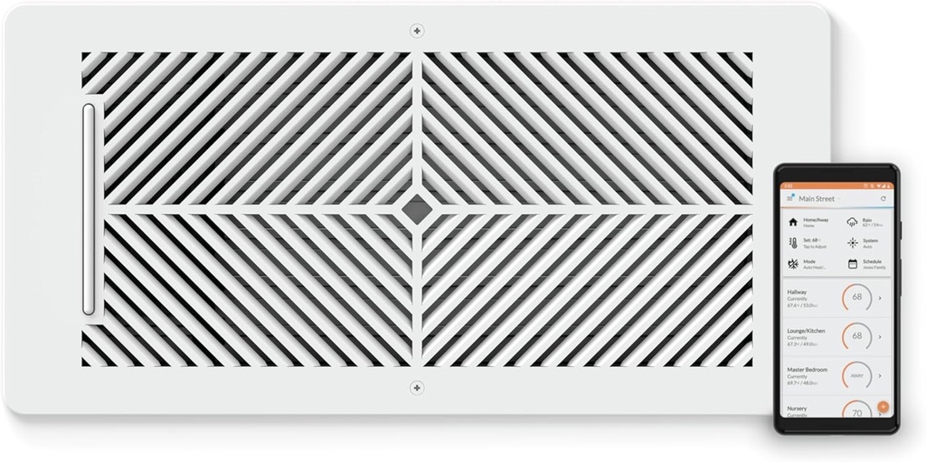 Flair Smart Vent 6x12 (White), AC Vent Cover for Floors, Walls and Ceilings.