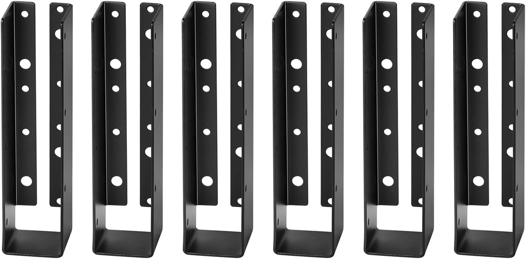GBGS 6 Pack 2x8 Concealed Joist Hanger,14 Gauge (2 mm) Steel Concealed Mounting Joist Bracket for Floor Deck and Ceiling Joists
