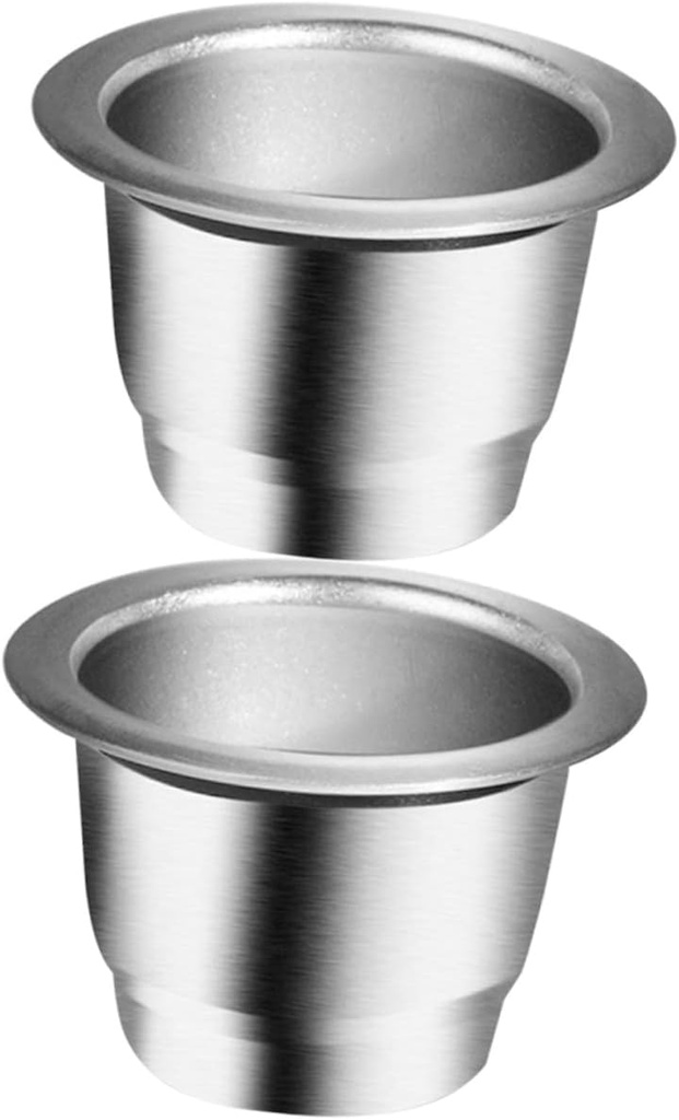 Healifty 2Pcs Reusable Coffee Capsule Filters Compact Portable Coffee Filter Cups for Home Travel Cafe Multi Function Drainers Easy to Clean Accessory