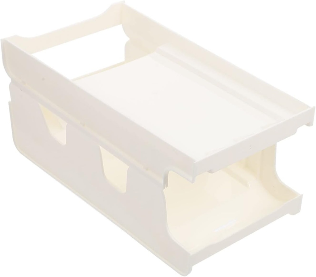 Refrigerator Refrigerators Organizer Bins Soda Can Dispenser Holder Stacking Drink Dispenser Holders Plastic Canned Food Pantry Storage Rack White Food Containers