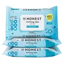 The Honest Company Fragrance-Free Sanitizing Alcohol Wipes Antibacterial Hand with Aloe Kills 99% of Germs Safe for Hands 150 Count (3 Packs 50)