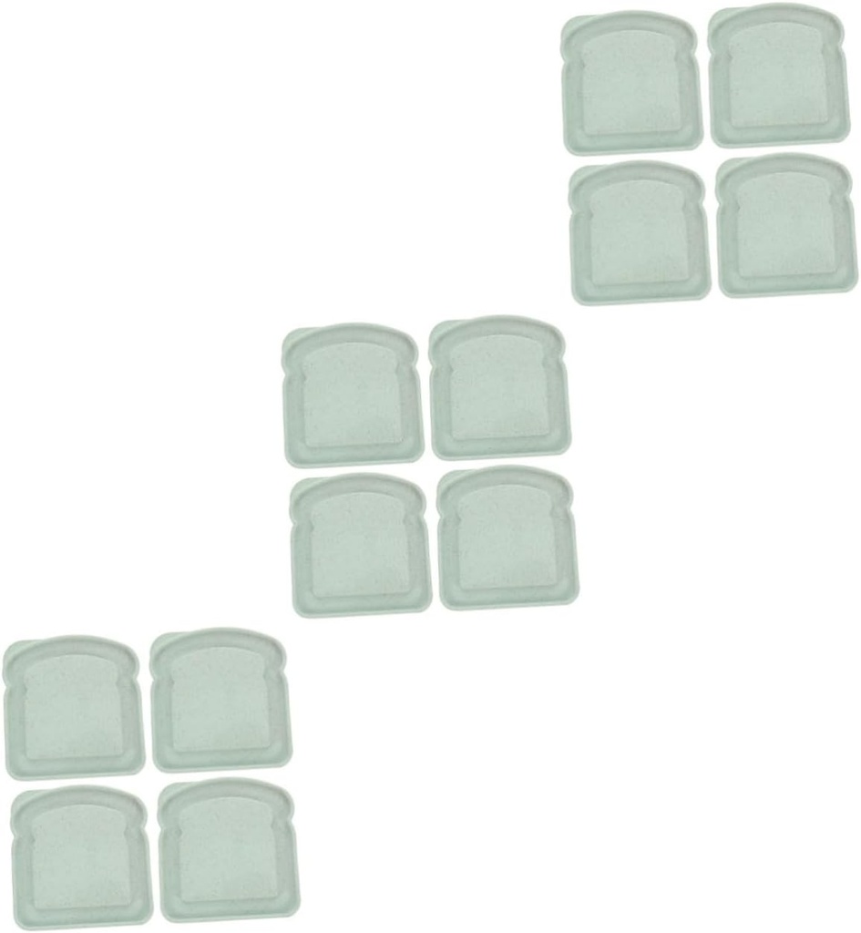 GLEAVI 1set Portable Sandwich Container Food Storage Box for Bread Toast Practical Outdoor Sandwich Holder Soft for Organized Food Storage 4pcs