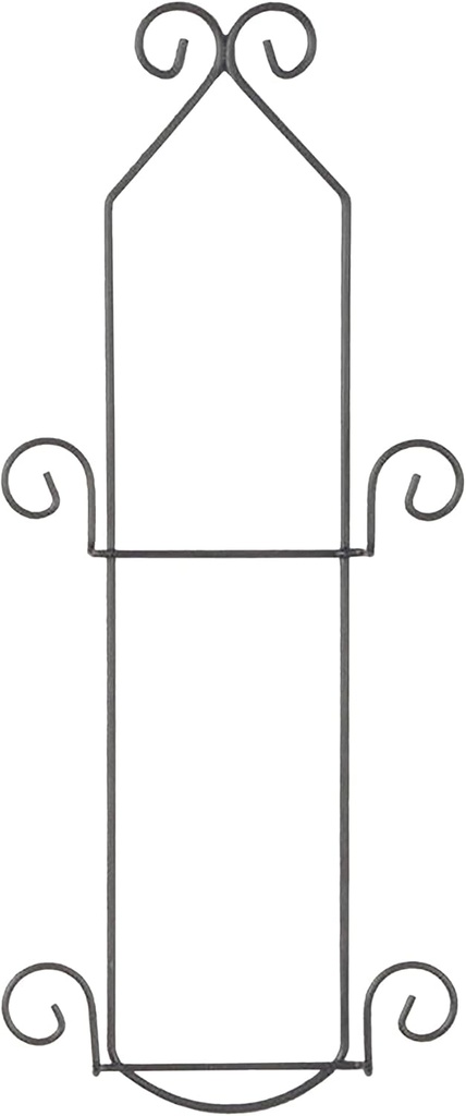 TRIPAR 2 Tier Vertical Black Plate Rack for Collectible Plates, Plaques, Dishes, & China