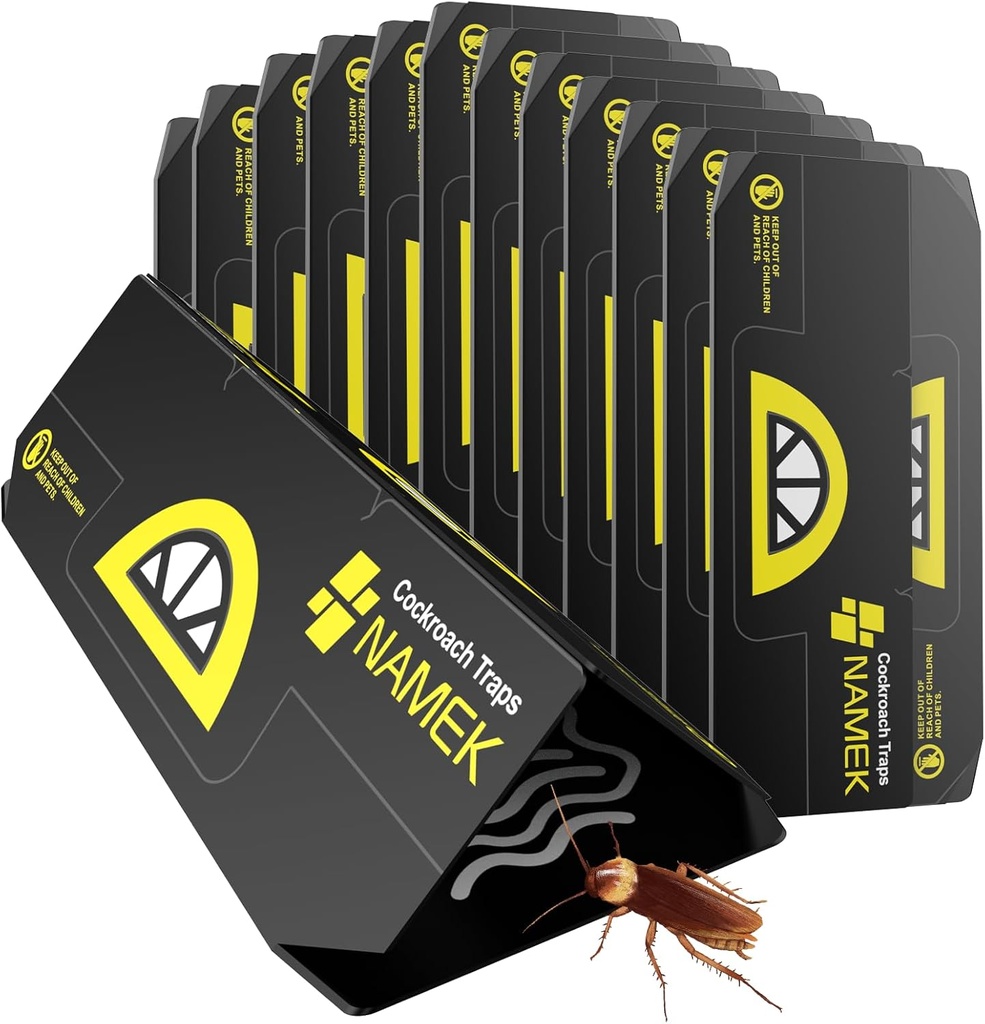 20-Pack Indoor Adhesive Cockroach Traps - Cockroach Glue Traps for Cockroachs Catchers - Long Lasting and Non-Toxic, Suitable for Children and Pets - Trap Pests