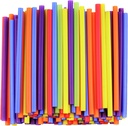 Comfy Package [200 Count] 10 mm Jumbo Smoothie Straws, 8.5" High Plastic Boba Straws - Assorted Colors