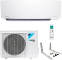 Daikin 18,000 BTU 18 SEER2 Entra R32 Series Ductless Mini Split Heat Pump System w/Wall Mounting Bracket (230V), White, RXC18+FTXC18+WAFP24