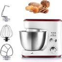 600wDough Maker, Commercial Kitchen Aid Stand Mixer, 6-step Adjustable and Timing Digital Display, Equipped with Mixer, Mixer, Dough Hook, Spatula and Splash Guard