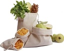 Canvas Cotton Bags Double drawstring Pack of 12 (8x10 Inches)