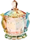 Amosfun Stained Glass Storage Jar Decorative Candy Canister for Weddings Parties Special Occasions Transparent Food Jar for Cookies Treats Jewelry