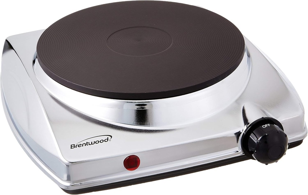 Brentwood Electric Hotplate 1000-Watt, Silver