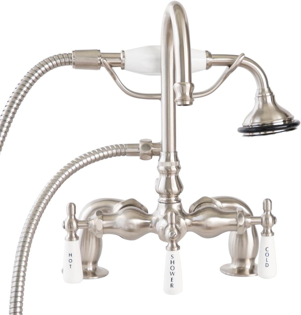 Vintage Tub & Bath Mason Hill Collection Deck Mount High Spout Tub Faucet with Handshower