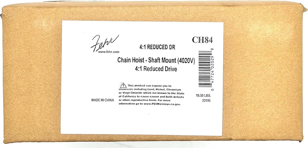 Garage Door Chain Hoist - Jr Jackshaft 4:1 Reduced Drive -1" (Shaft Mount)