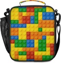 Lunch Boxes Bag for Kids - Insulated Leakproof Lunchbox for Boys Girls Portable Lunch Cooler Tote Bag for School Work Picnic with Shoulder Strap(Colorful Building Blocks