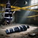 2PCS 5ft Hanging Dead Victim Corpse Props with Air Pump, Scary Halloween Decorations Outdoor Inflatables, Haunted House Decor, Halloween Yard Decorations for Yard Garden, Scary Halloween Decor