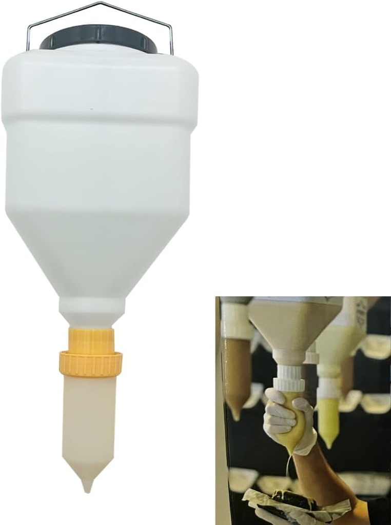 Large Capacity Condiment Dispenser for Restaurant and BBQ - Refillable Sauce Squeeze Bottle and Leak Proof Design for Mustard, Salad, Ketchup and More (square, 3.5 Liters)