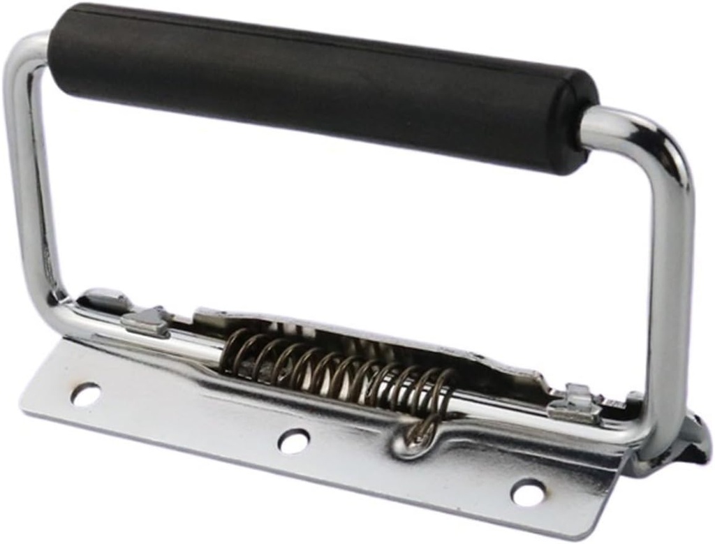 Folding Handle with Rubber Sleeve and Spring for Automatic Industrial Equipment Distribution Box Handle(XG01-022-L Size)