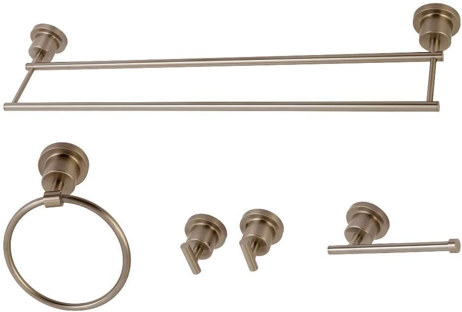 Kingston Brass BAH8213478SN Concord 5-Piece Bathroom Accessory Sets, Brushed Nickel