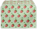 Toaster Dust Cover Bread Machine Covers Washable Appliance Covers for Kitchen Counter Oven Accessories Water/Dust/Splash/Stains/Srease-Proof Fresh Cartoon Strawberry Print (4-Slices)