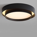 26W Ceiling Lights,Creative Personality Ceiling Light, 3000K/4500K/6000K Adjustable, Double Round Wrought Injection Molding Ceiling Lamp, Led Flush Mount Energy-Saving Light Fixture/Dark