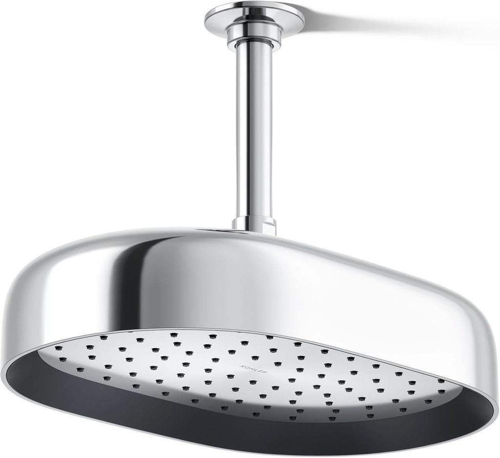 Kohler 26293-G-CP Statement® Oblong 12" single-function rainhead, 1.75 gpm, Polished Chrome