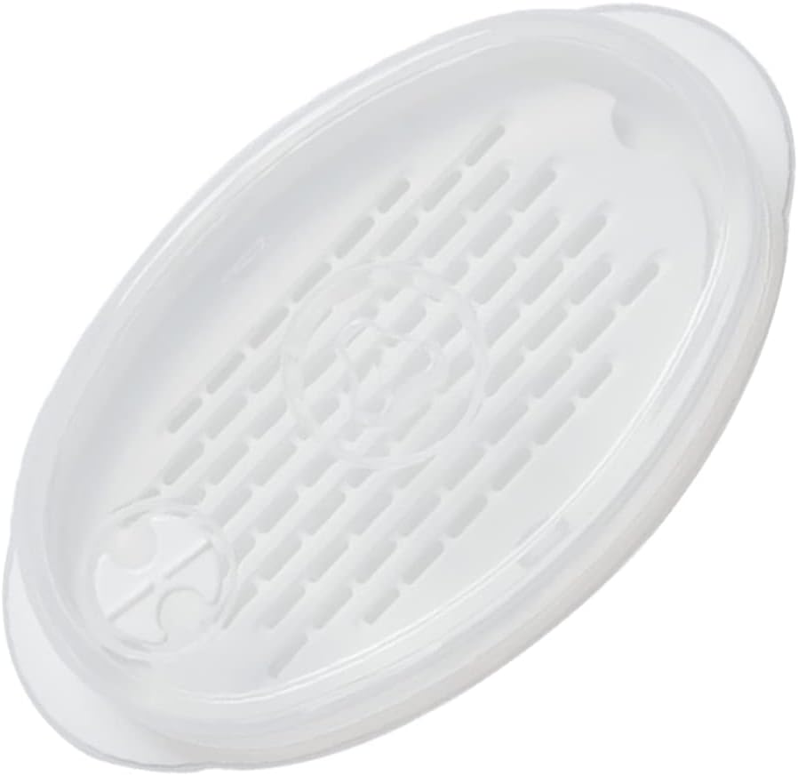 1 Set Microwave Steamer with Cover Versatile Cooking Plate for Steaming Fish Dumplings and Buns Home Food Steamer for Quick and Healthy Meals