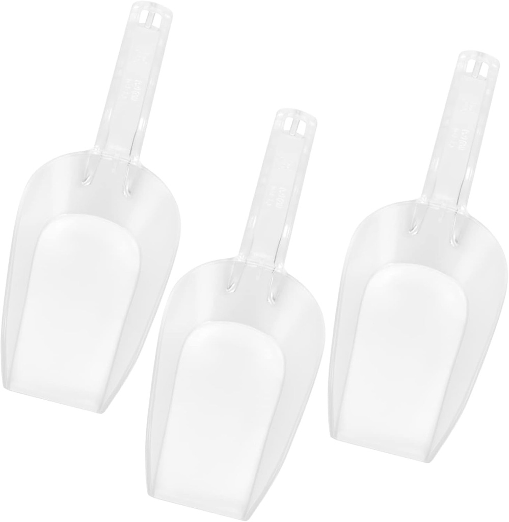 3pcs Multi-functional Acrylic Ice Scoops Flour Shovels Ergonomic Handle for Easy Scooping of Ice Flour Nuts and More Kitchen Tools for Home Use