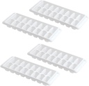 Easy Release White Ice Cube Tray, 16 Cube Trays (Pack of 4) (4 Pack - 64 Cubes)