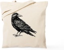 CafePress Raven Tote Bag Natural Canvas Tote Bag, Reusable Shopping Bag