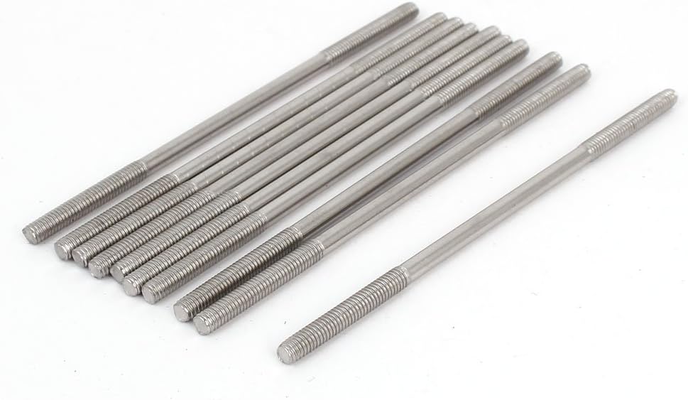 M4x100mm 304 Nails, Screws & Fasteners Stainless Steel Double End Threaded Stud Screw Nut & Bolt Sets Bolt 10pcs