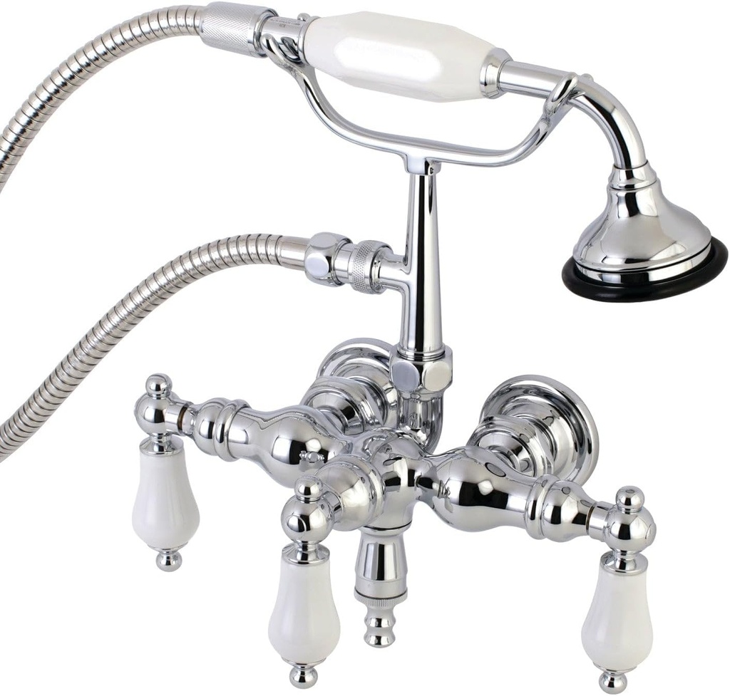 Kingston Brass AE24T1 Aqua Vintage Clawfoot Tub Faucet, 3-3/8", Polished Chrome