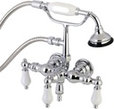 Kingston Brass AE24T1 Aqua Vintage Clawfoot Tub Faucet, 3-3/8", Polished Chrome