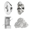 Muzata 40 Pack 1/8" 30 Degree Angle Wheel Cable Railing Grommets ONLY for Angle 1/8" 5/32" 3/16" Wire Rope T316 Stainless Steel Protector Sleeves Deck Cable Railing Hardware Kit Metal Posts CR79