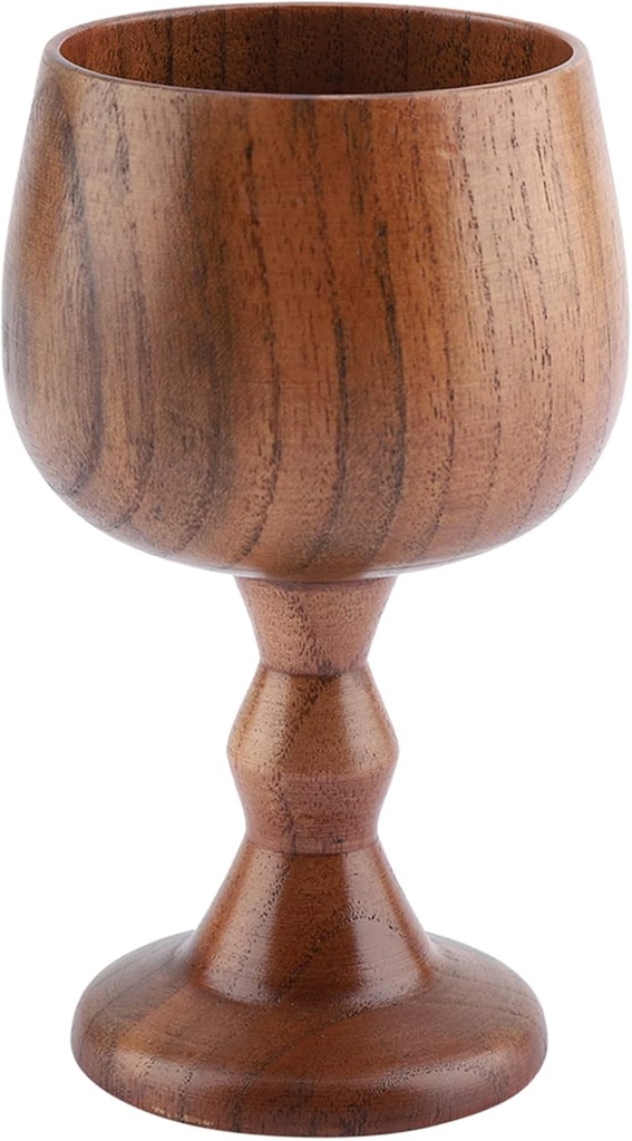 Wood Chalice, 150ml Vintage Goblets Coffee Mug Wine Cups Wooden Wine Goblet Multi functional Cup for Home Kitchen Office Hotel