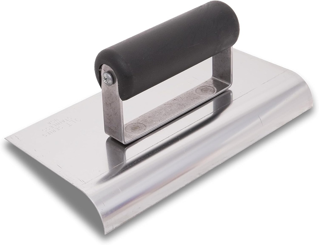 MARSHALLTOWN QLT Stainless Steel Hand Edgers, Plastic Handle, 203mm Length, 102mm Width, 3mm Radius, 6mm Lip, Made In The USA, CE516SP