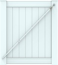 White True Latch 8' Telescopic Gate Brace - White Vinyl Fence Anti Sag Gate Kit - Extends from 52" to 96" - Gate Hardware Kit for Outdoor Vinyl Fence Gates, 1 Patented USA Made Brace