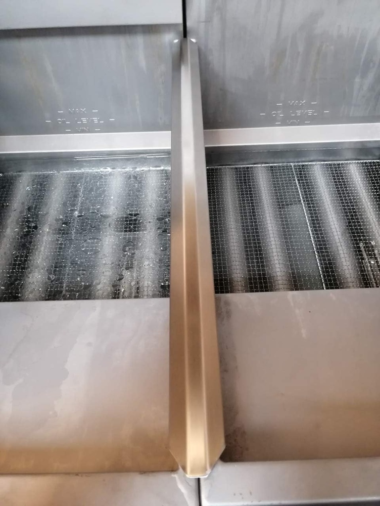 Stainless Steel Deep Fryer Joint Adapter Connector 22-1/2 Inches Length x 1-1/4 Inches Width ATTN: (Please measure your fryer Insert Channel "width" before purchase)