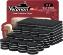 Yelanon Felt Furniture Pads for Hardwood Floors -80 Pcs Premium Felt Pads for Chair Legs, Floor Protectors for Furniture, Black