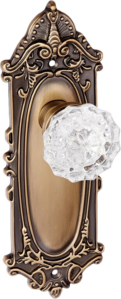 Nostalgic Warehouse New York Plate & Interior Black Porcelain Round Door Knob