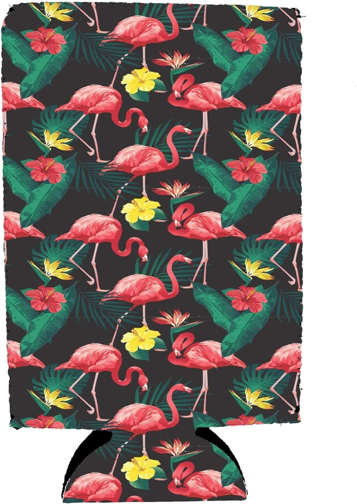 Flamingo Pattern 16 oz. Can Coolie (1)