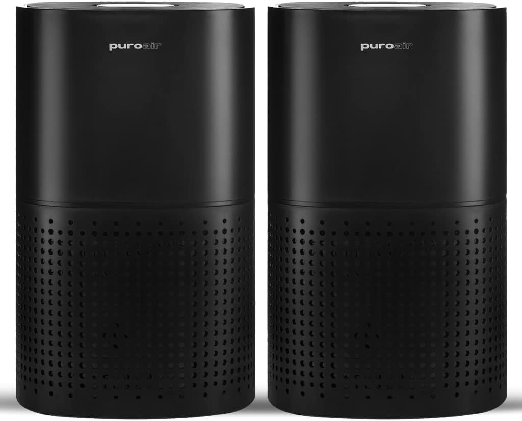 PuroAir 240 HEPA Air Purifiers for Home Large Rooms - Covers Up To 1,000 Sq Ft - Filters Up To 99.9% of Pollutants, Smoke, Pollen, Dust - Quiet HEPA Air Filter - Air Purifiers for Bedroom (2 Pack)
