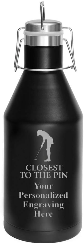 Custom Golf Growler, 64 oz Custom Golf Tournament Growler Prize, Engraving Included