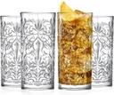 Barski Highball Glass - Drinking Glasses - Set of 4 - Hiball Tumblers - Glass Crystal Tumbler - for Water, Juice, Beer, Mixed Cocktails, Mojito Glass, Tom Collins Bar Glassware, 13 oz, Made in Europe
