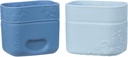 b.box Silicone Snack Cup (2-pack): Divider for Bento Box & Lunch Box, Ideal for Separating & Containing Foods, Dishwasher, Microwave, Oven and Freezer safe (Ocean)