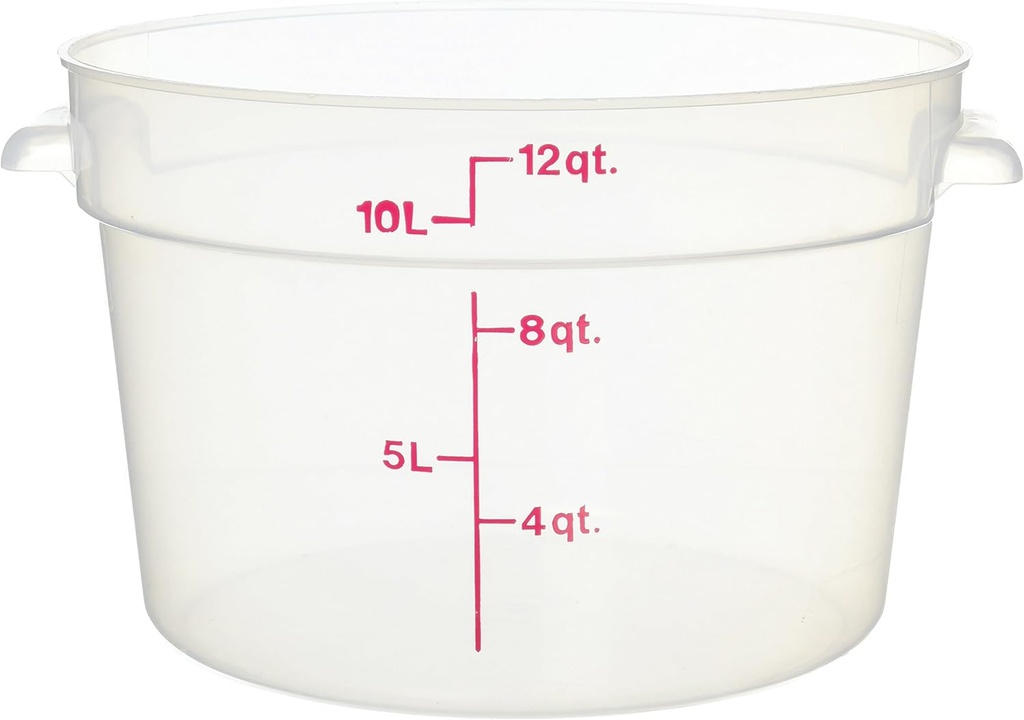 Cambro Camware Translucent Round Food Storage Containers, 12 Quart (RFS12PP) Category: Food Storage Round Containers