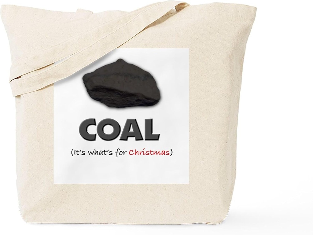 CafePress Coal Tote Bag Reusable Natural Beige Canvas Shopping Bag