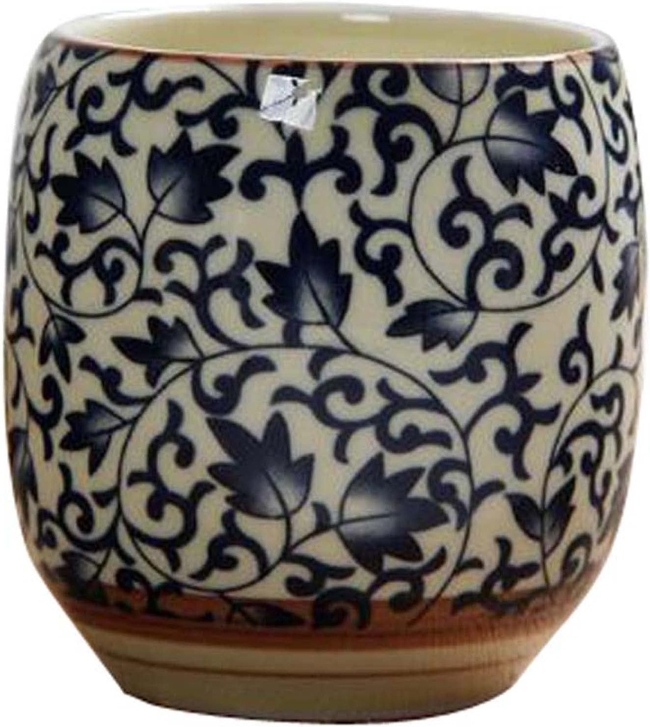 ZEALMAX Set of 4 Ceramics Sake Cup Tea Cups, Japanese Style Sake Cups Wine Glasses for Home Office Restaurant, B